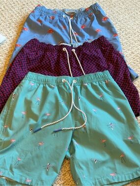 3 pairs of Bonobos XS Swim trunks